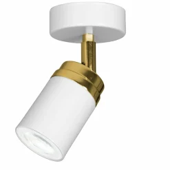 Best Sale Biało-złoty reflektor, regulowany kąt LX 5154 z serii RENO | Kaja Żyrandole Nowoczesne