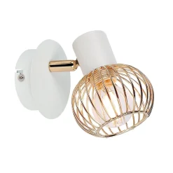 Sklep Kaja Biało-złoty reflektorek ścienny do kuchni 91-61799 OSLO | Kaja