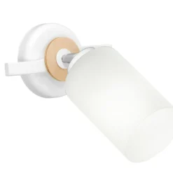 Sklep Kaja Biały kinkiet ścienny, z białym kloszem LX 1516 z serii TOKIO | Kaja