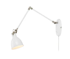 Sklep Kaja Biały kinkiet z długim ramieniem z przegubami 108249 | Kaja