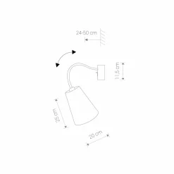 Sklep Kaja kinkiet z elastycznym ramieniem 9764 | Kaja Oświetlenie