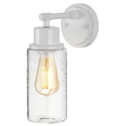 Sklep Kaja Biały kinkiet z ozdobnym kloszem BATH-MORVAH1-W z serii MORVAH