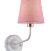Sklep Kaja Biały kinkiet z różowym abażurem LEDEA 50401103 YORK | Kaja