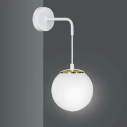 Sklep Kaja Biały kinkiet ze złotym elementem ozdobnym 967/K1 | Kaja Oświetlenie