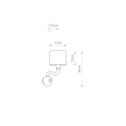 Sklep Kaja , klasyczny kinkiet ścienny z abażurem 8157 | Kaja Oświetlenie
