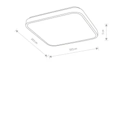 Sklep Kaja , kwadratowy, ledowy plafon, moc 16W, 3000K 8112 | Kaja