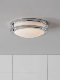 Sklep Kaja Biały ledowy plafon z chromowanymi ramkami 105621 | Kaja Oświetlenie