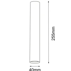 Sklep Kaja Biały, nieruchomy spot natynkowy 25,5cm IP44 ANT 7746 YABU | Kaja