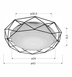 Sklep Kaja Biały, nowoczesny plafon, zintegrowany LED 98-66244 z serii SVEN | Kaja Oświetle