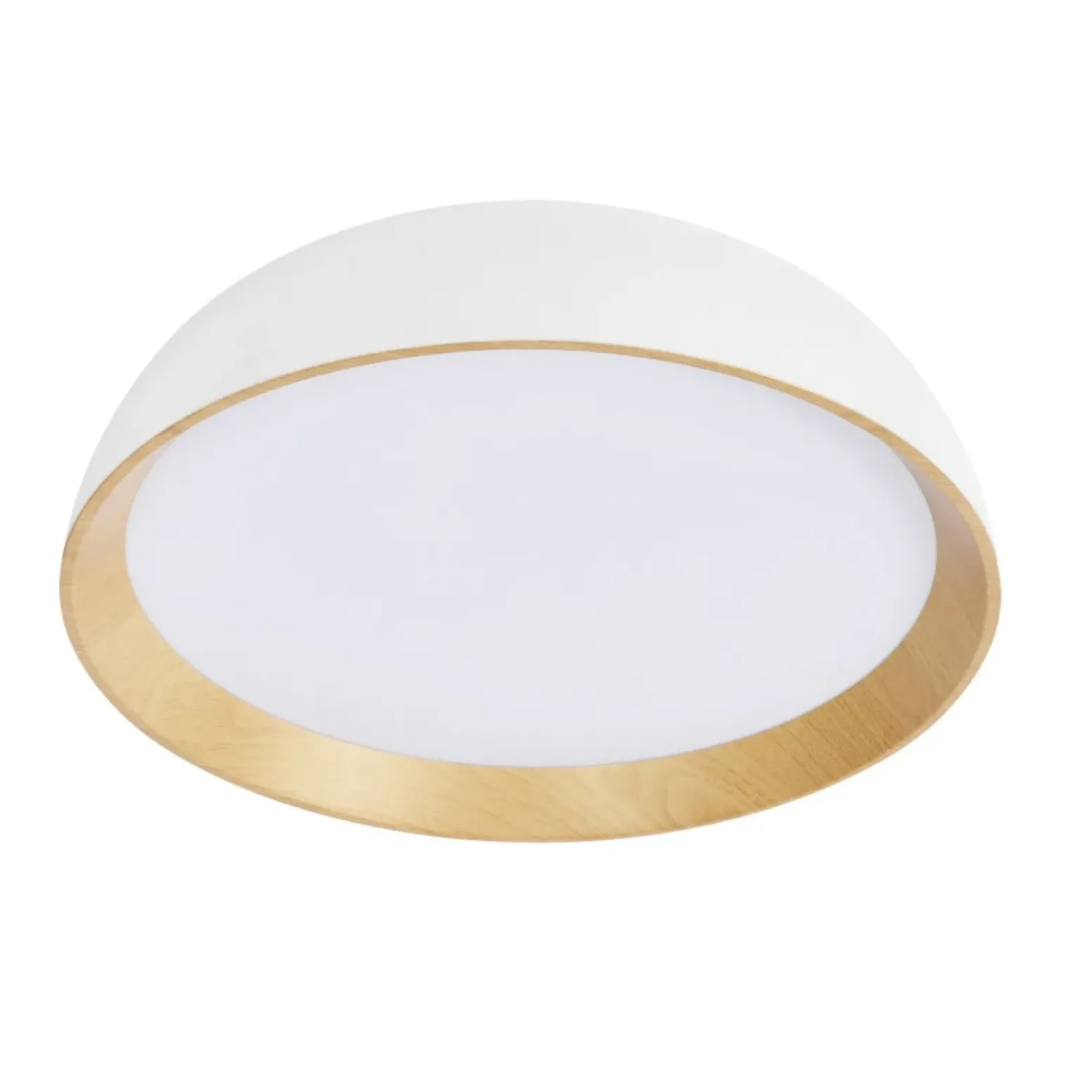 Sklep Kaja Biały, okrągły plafon z motywem drewna 14-24138 CALABRIA | Kaja