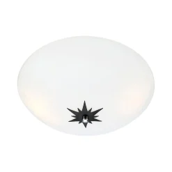 Sklep Kaja Biały plafon z czarną gwiazdką na oprawie 108207 | Kaja Oświetlenie