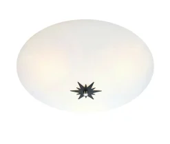 Sklep Kaja Biały plafon z czarną gwiazdą z małym gwintem 108208 | Kaja