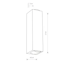 Sklep Kaja , podwójny, ledowy kinkiet zewnętrzny 9113 | Kaja Oświetlenie