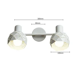 Hot Biały, podwójny reflektor na listwie LP-8069/2WS WH REUS | Kaja Żyrandole Nowoczesne