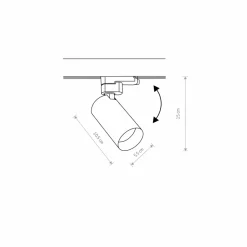Sklep Kaja , ruchomy spot GU10 do szyny trójfazowej 10236 CTLS MONO | Kaja