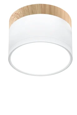 Sklep Kaja Biały spot z elementem drewna, do holu 2273648 z serii TUBA | Kaja