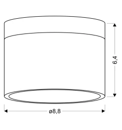 Sklep Kaja Biały spot z elementem drewna, do holu 2273648 z serii TUBA | Kaja