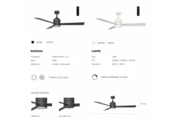 Sklep Kaja wiatrak sufitowy z lampą LED z pilotem AZ4453 VINCA | Kaja