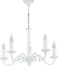 Sklep Kaja Biały żyrandol na 5 świecowych żarówek O2895 W5 BIA | Kaja Oświetlenie