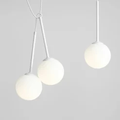 Best Sale Biały żyrandol szeroki do jadalni nad stół 1087L BOSSO | Kaja Żyrandole Nowoczesne