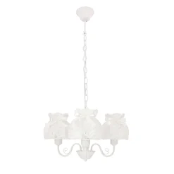 Sklep Kaja Biały żyrandol z koronkowymi abażurami 33-36889 ROSSINI | Kaja