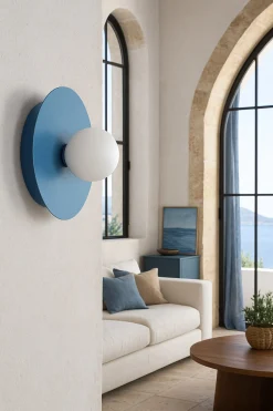 Sklep Kaja Błękitny plafon sufitowy na jedną żarówkę K-5448 z serii ROBIN