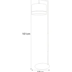 Sklep Kaja Boho lampa podłogowa z dwukolorowym abażurem K-4367 | Kaja Oświetlenie