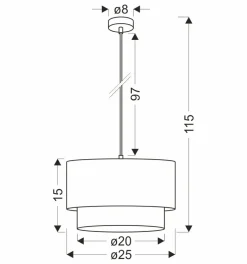 Outlet Boho lampa wisząca do jasnego salonu 31-21663 z serii RITANA | Kaja Oświetlenie Żyrandole Nowoczesne