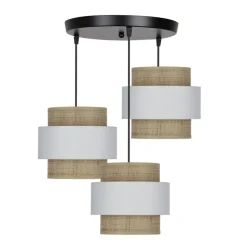 Best Boho lampa wisząca, trzy punkty świetlne 33-18212 z serii RATTAN Żyrandole Nowoczesne