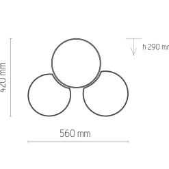Clearance Brązowa, abażurowa lampa sufitowa TK 6591 MONA | Kaja Oświetlenie Żyrandole Nowoczesne