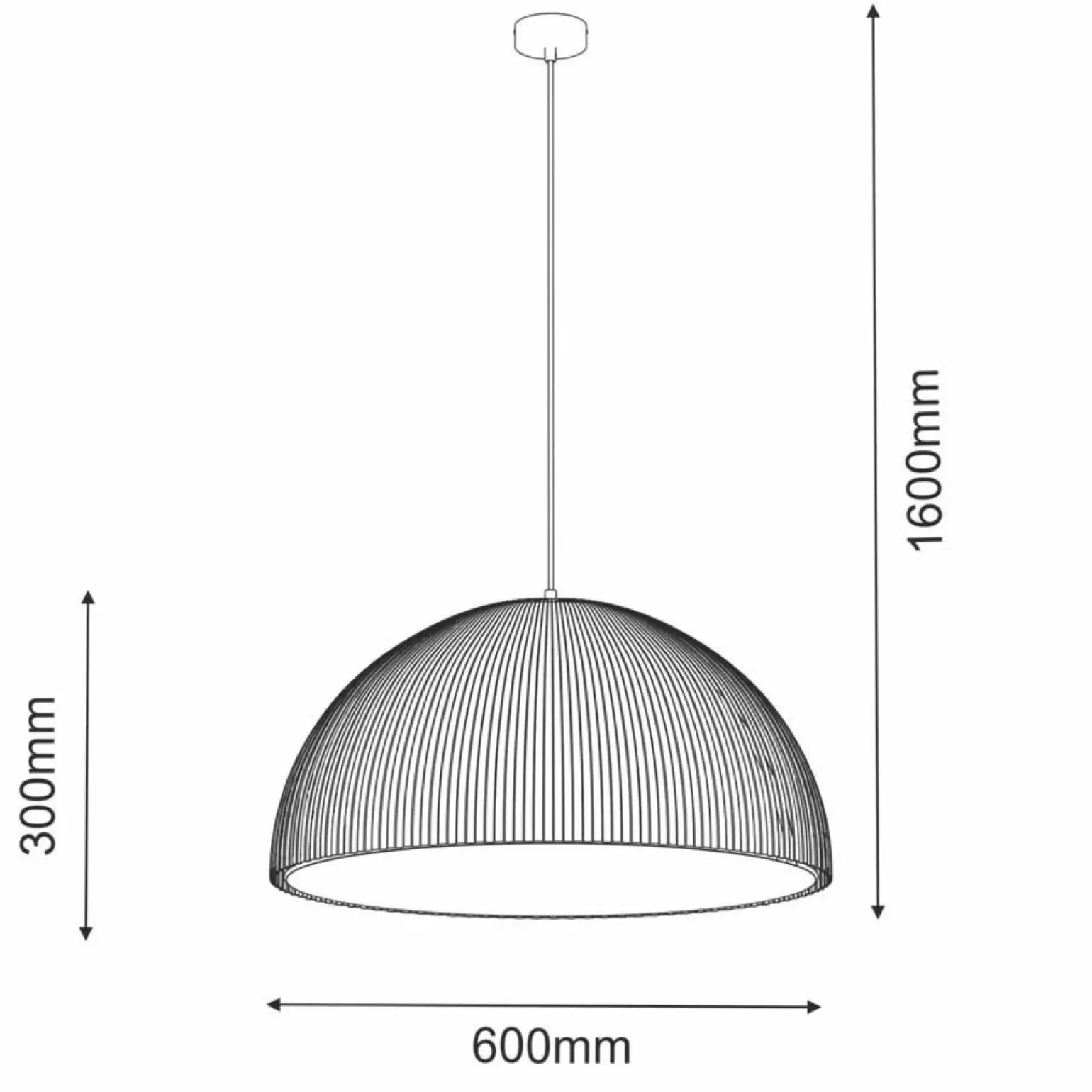 Best Sale Brązowa, kopułowa lampa wisząca 60x30cm ANT 5039 GANDRA | Kaja Żyrandole Nowoczesne