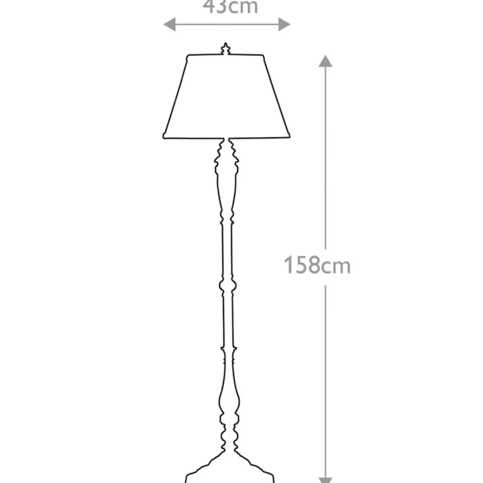 Sklep Kaja Brązowa lampa podłogowa FE-LINCOLNDALE-FL z serii LINCOLNDALE