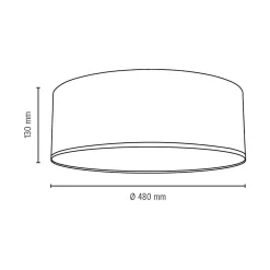 Hot Brązowa lampa sufitowa plafon 4xE27 ⌀48cm 4794812 JOSEFINA | Kaja Żyrandole Nowoczesne