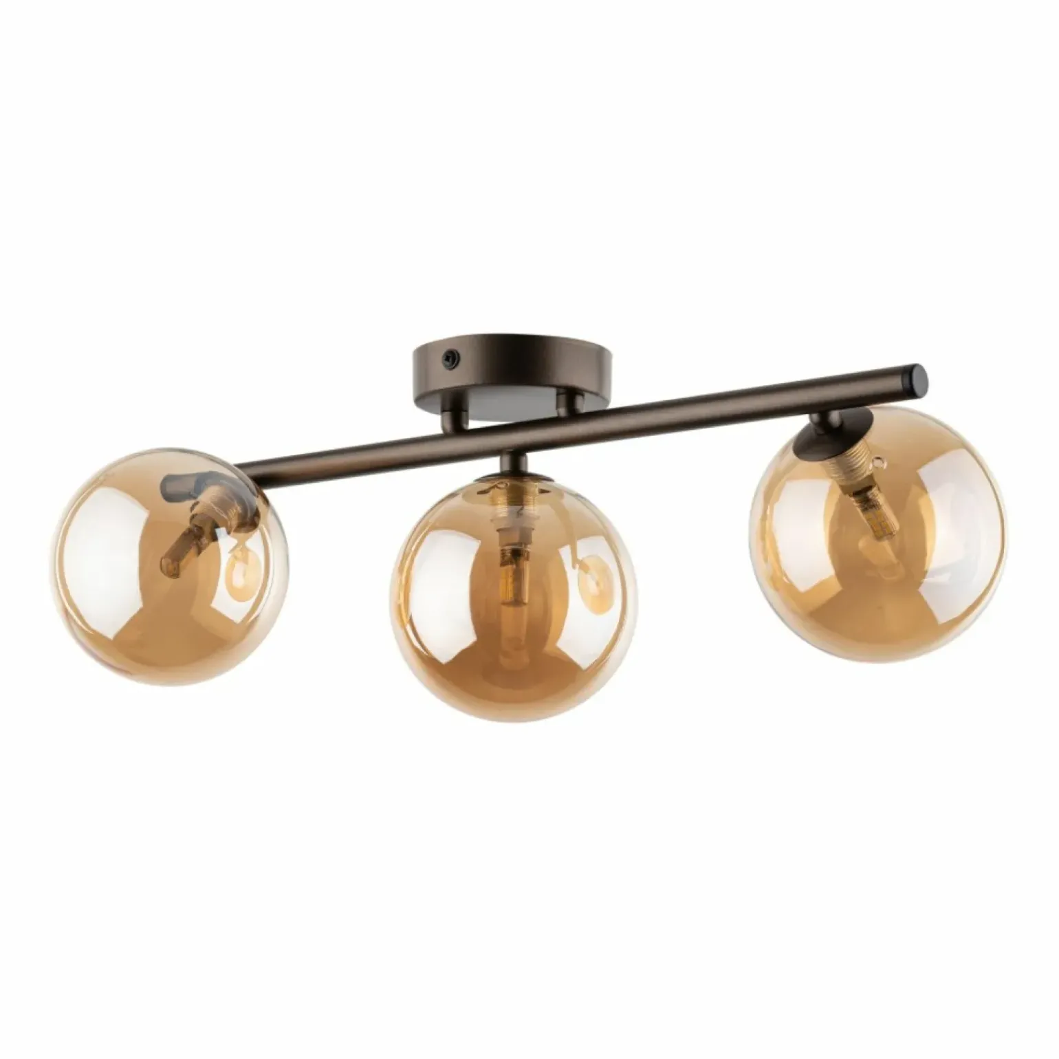 Best Brązowa lampa sufitowa z kloszami TK 6109 ESTERA BROWN | Kaja Żyrandole Nowoczesne