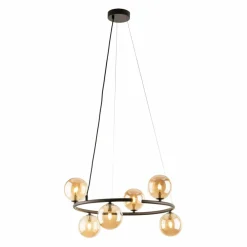 Best Sale Brązowa lampa wisząca do salonu TK 6571 ANABELLE BROWN | Kaja Żyrandole Nowoczesne