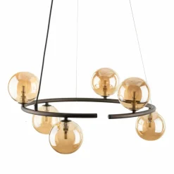 Best Sale Brązowa lampa wisząca do salonu TK 6571 ANABELLE BROWN | Kaja Żyrandole Nowoczesne