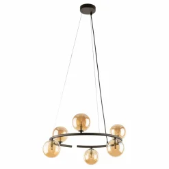 Best Sale Brązowa lampa wisząca do salonu TK 6571 ANABELLE BROWN | Kaja Żyrandole Nowoczesne