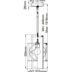 Cheap Brązowa lampa wisząca geometryczna FE-REMY-P-C z serii REMY Żyrandole Nowoczesne