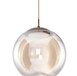 Hot Brązowa lampa wisząca LED z dużym kloszem AZ3341 HELENA | Kaja Żyrandole Nowoczesne