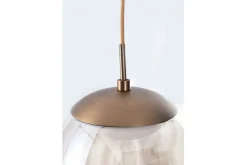 Hot Brązowa lampa wisząca LED z dużym kloszem AZ3341 HELENA | Kaja Żyrandole Nowoczesne