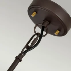 Store Brązowa lampa wisząca, z abażurem DL-CORONA-3P-BAB z serii CORONA Żyrandole Nowoczesne