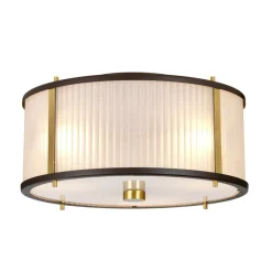 Store Brązowa lampa wisząca, z abażurem DL-CORONA-3P-BAB z serii CORONA Żyrandole Nowoczesne
