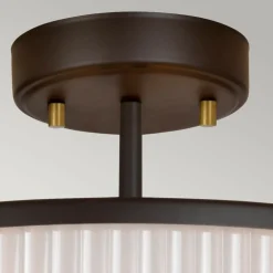 Store Brązowa lampa wisząca, z abażurem DL-CORONA-3P-BAB z serii CORONA Żyrandole Nowoczesne