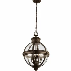 Sklep Kaja owa lampa z kloszem kulą, 3xE14 FE-ADAMS-3P-BRZ z serii ADAMS