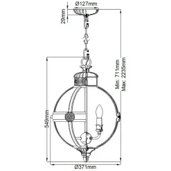 Sklep Kaja owa lampa z kloszem kulą, 3xE14 FE-ADAMS-3P-BRZ z serii ADAMS