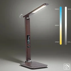 Sklep Kaja Brązowa lampka LED z regulacją światła 4595-23 z serii ADRIANO | Kaja