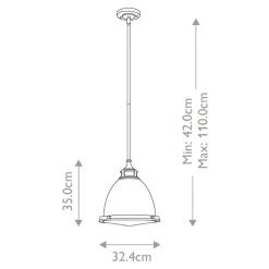 Best Brązowa, pojedyncza lampa wisząca HK-AMELIA-P-M-RB z serii AMELIA Żyrandole Nowoczesne