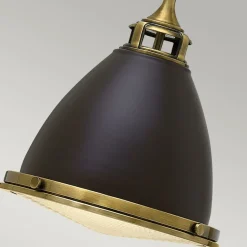 Best Brązowa, pojedyncza lampa wisząca HK-AMELIA-P-M-RB z serii AMELIA Żyrandole Nowoczesne