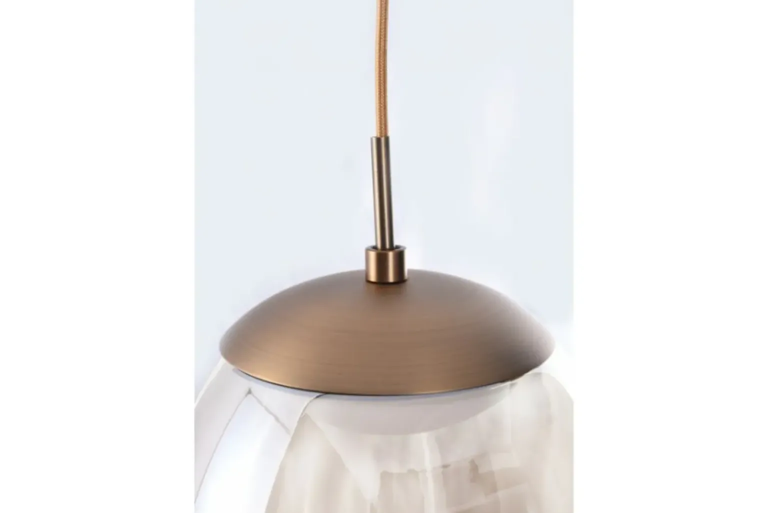 Best Sale Brązowa wisząca lampa LED z kloszem AZ3342 HELENA | Kaja Oświetlenie Żyrandole Nowoczesne