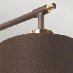 Sklep Kaja Brązowy kinkiet z abażurem do salonu BALANCE1-BRPB z serii BALANCE